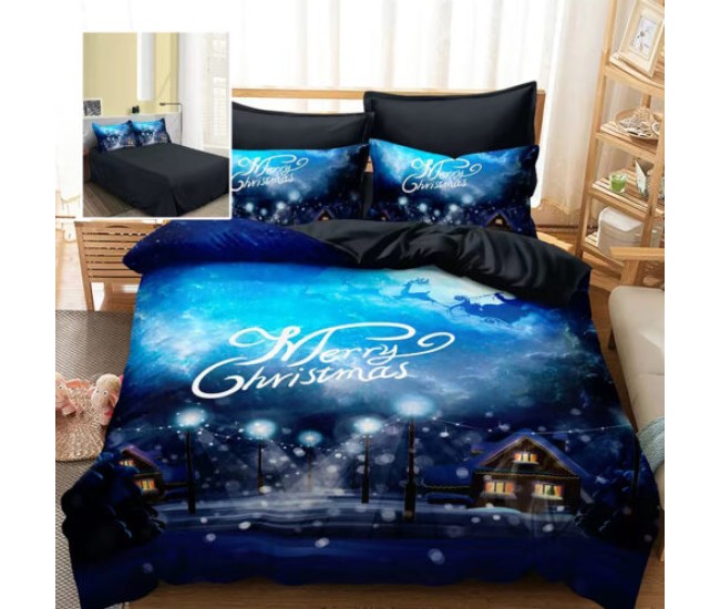 Lenjerie pat finet 3d 6 piese craciun f-xmas56 Lenjerie pat finet 3d 6 piese craciun f-xmas56